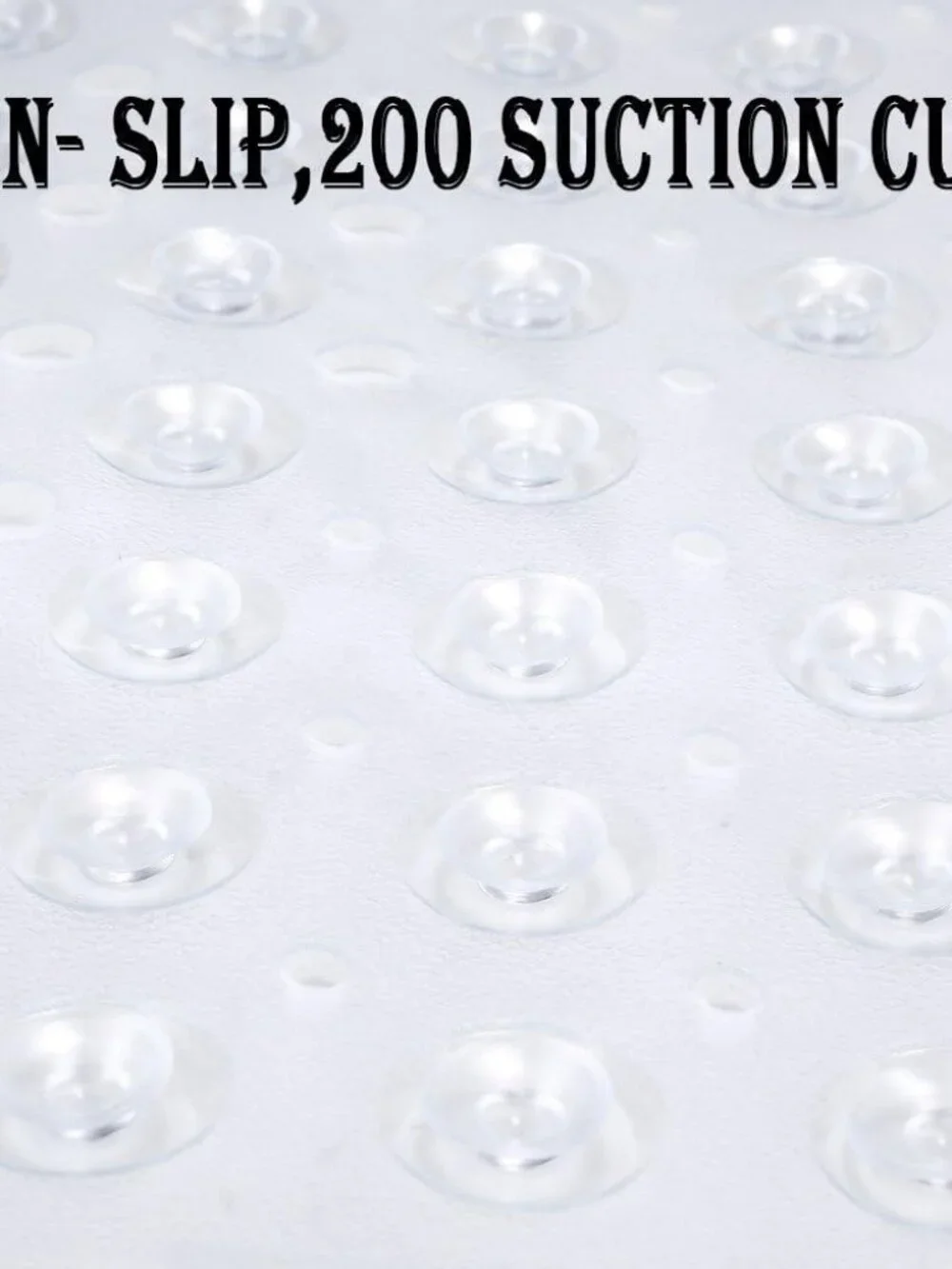 Clear Anti-Slip Bathroom Safety Mat 40x16 with 200 Suction Cups for Reliability